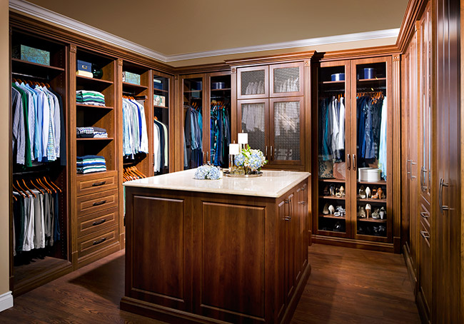 walk-in closet design ideas, custom cabinetry