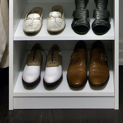 shoe storage solutions closet rack