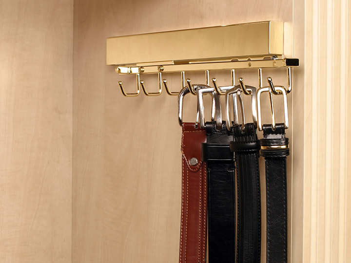 gold belt rack on wooden wall with hanging belts small closet storage belt rack