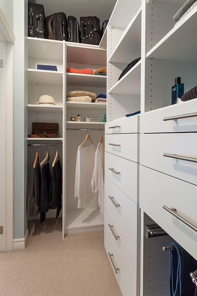 Inside master bedroom closet.