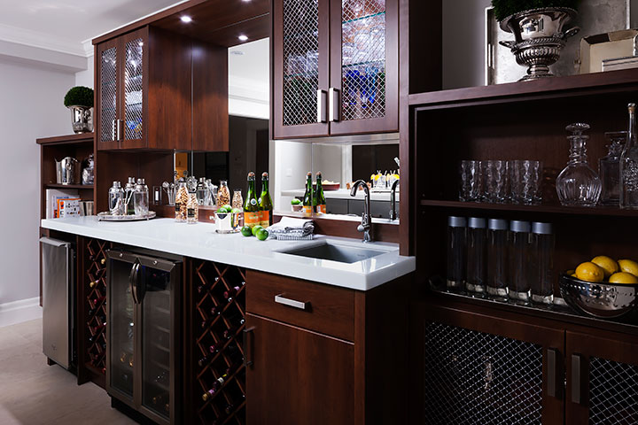 bar cabinetry home holiday tips