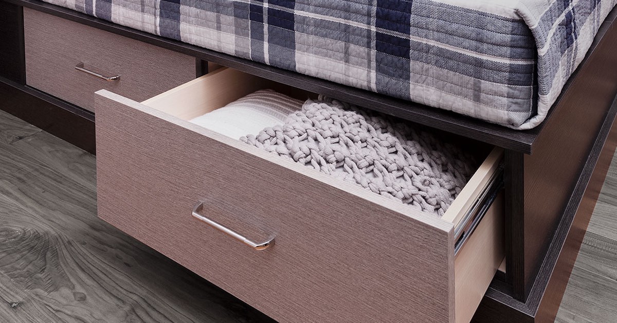 open storage bed drawer