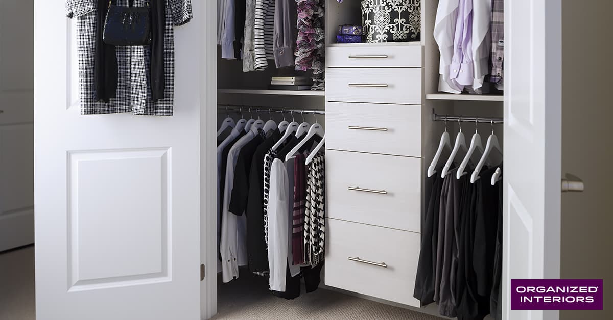 home organization projects, reach-in closet