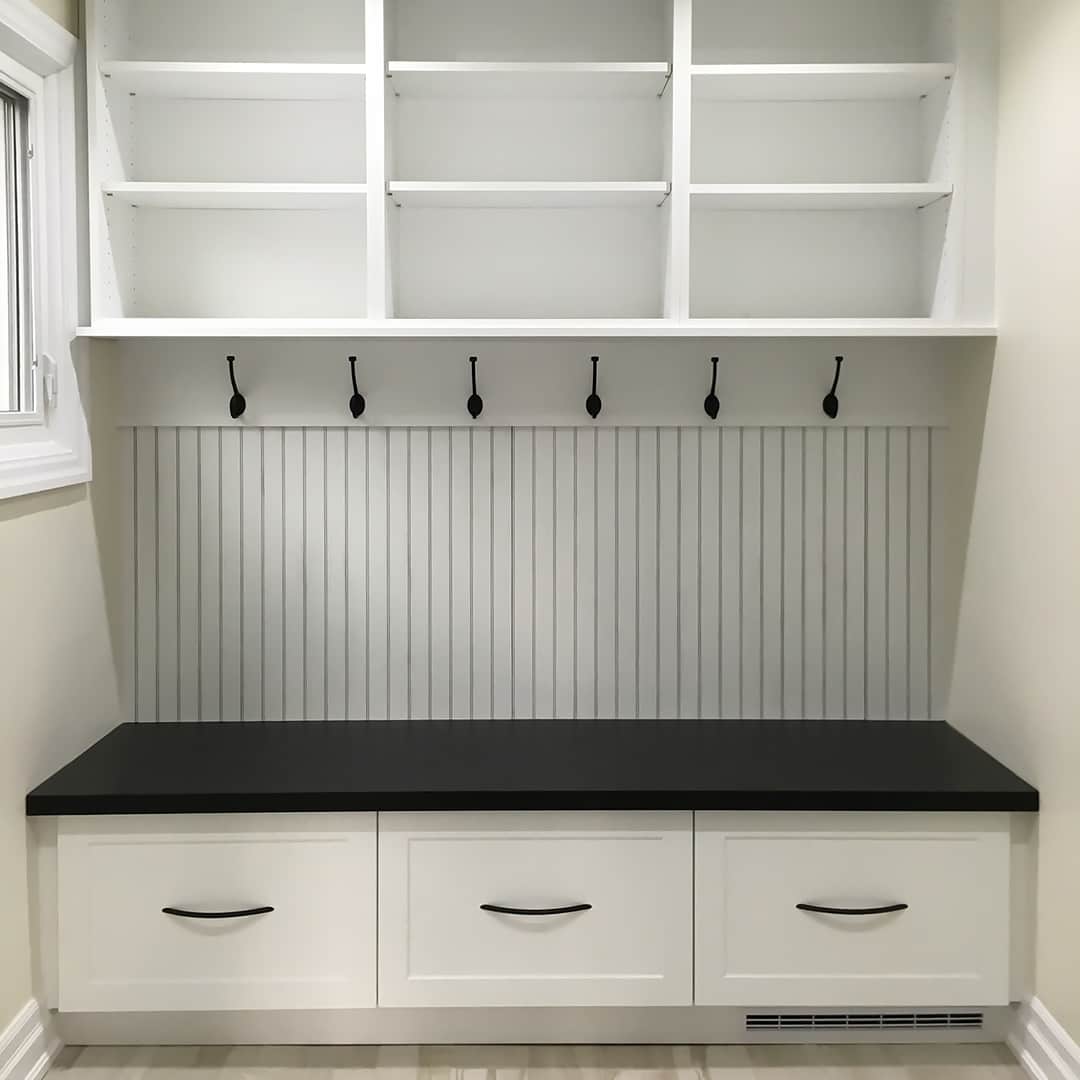 white mudroom