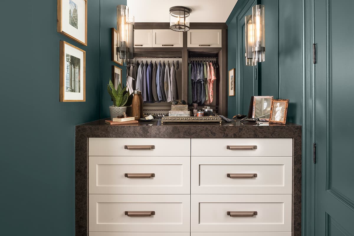 walk-in closet with cabinetry and mirror