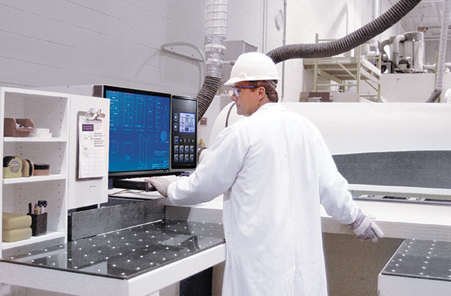 two people discussing closet design project