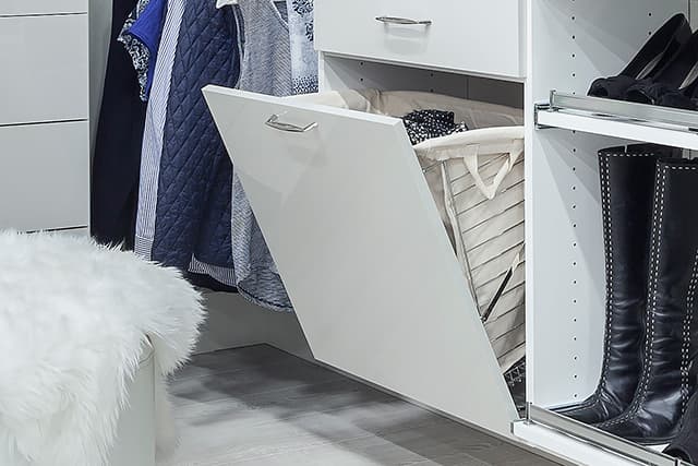 white laundry hamper