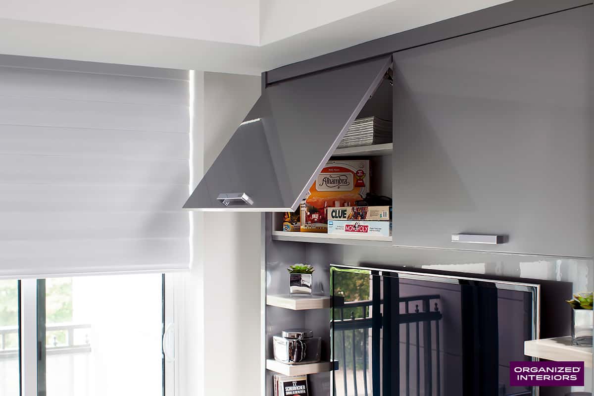 wire mesh doors allow tv remotes to reach the cable box or media player