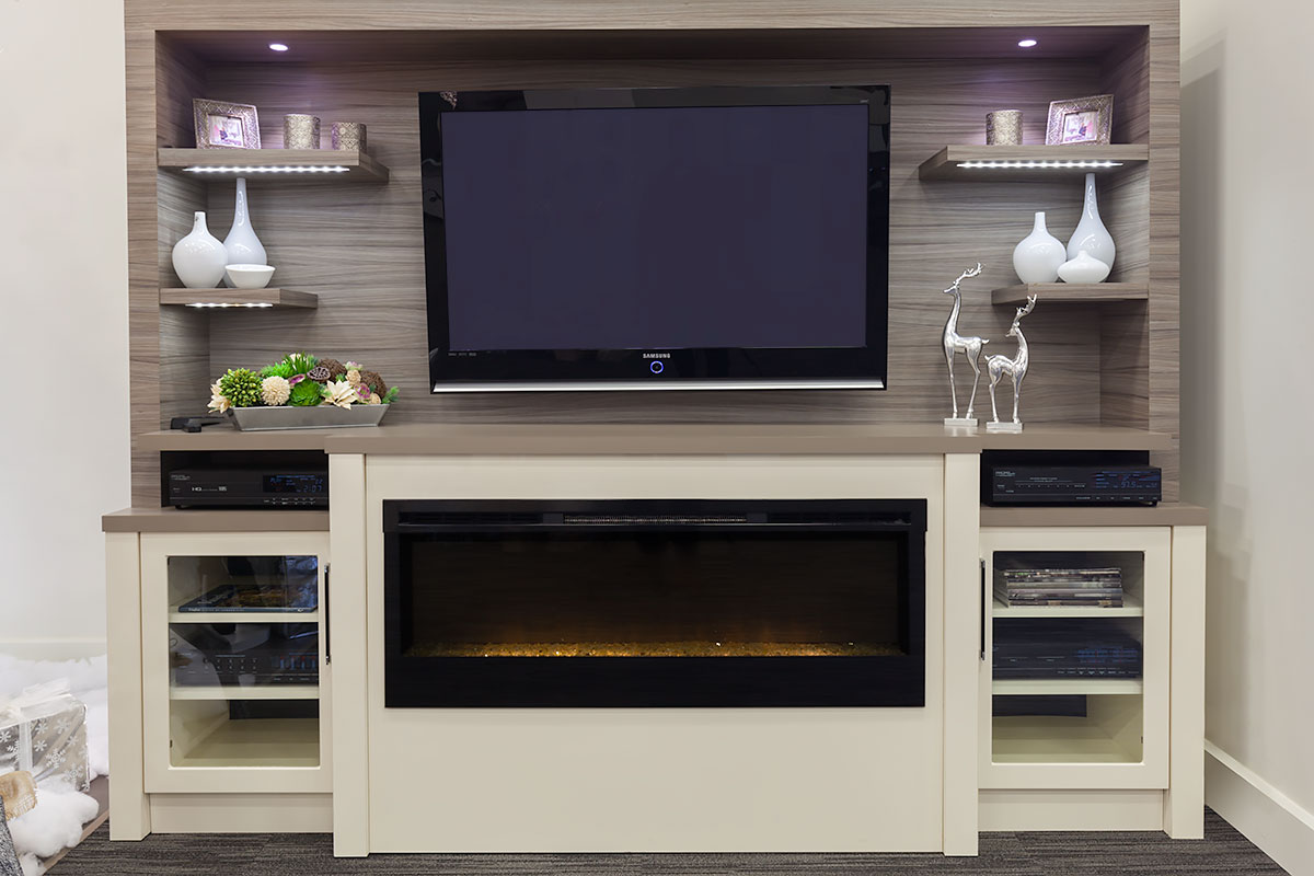 linear wall-mount electric fireplace